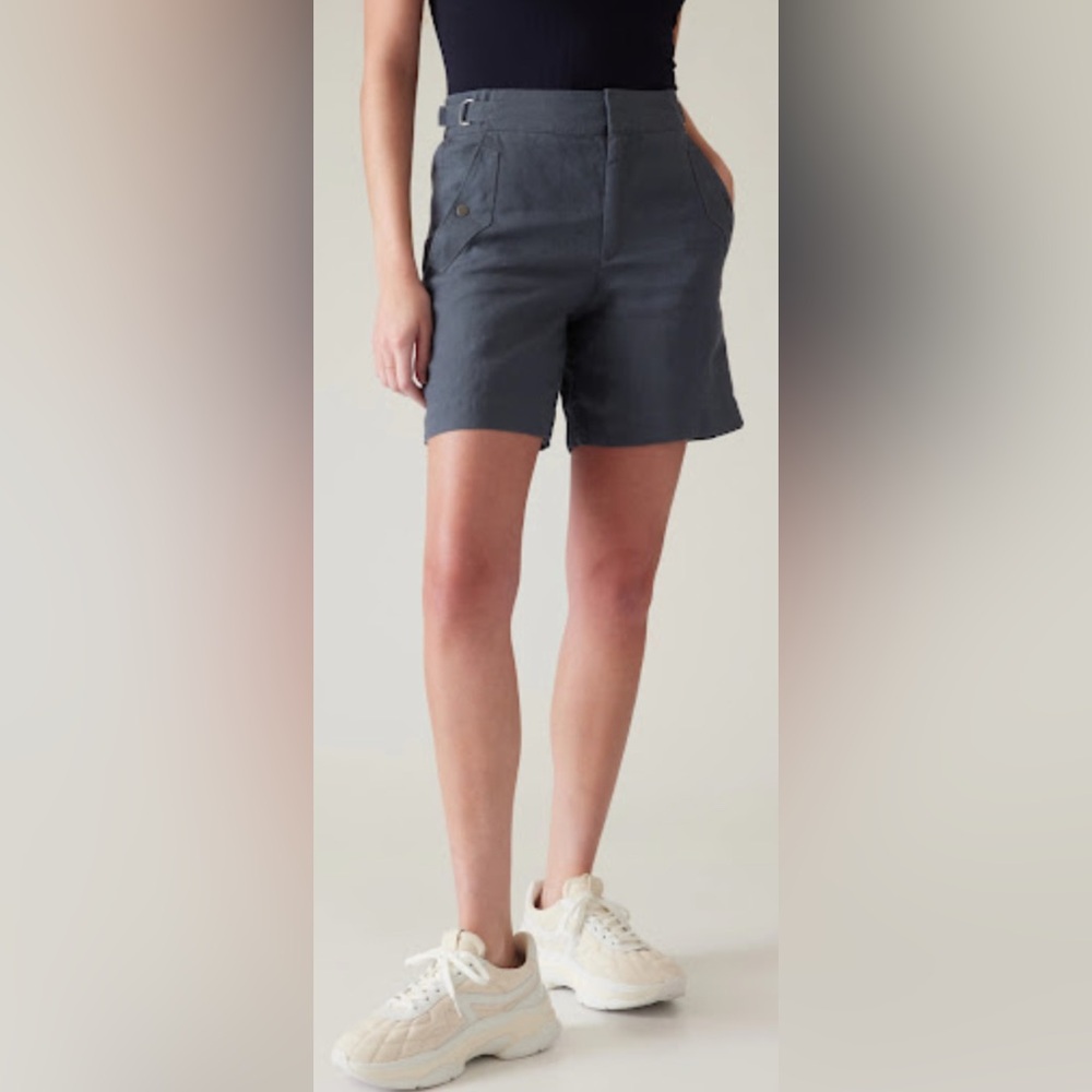 Athleta Voyager Linen Short Sz 8 - Picture 1 of 7